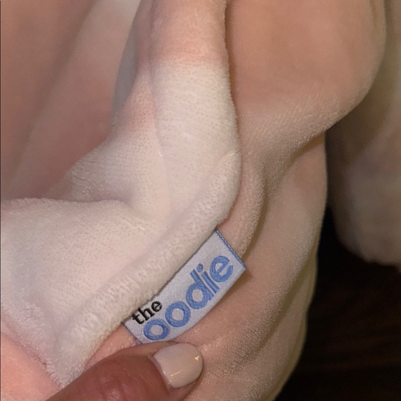 Pink and White Tie-Dye Fleece Hoodie Oodie size 4-13 hooded cozy thick sweater - Picture 3 of 4